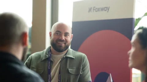 Smiling man at Foxway event
